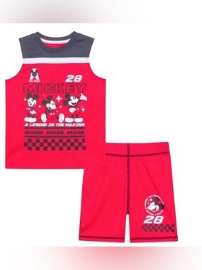 New Mickey Mouse Boys Set - Red Size 7